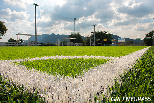 เส้นขาวสนามฟุตบอลหญ้าเทียม