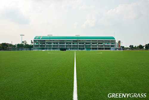 เส้นขาวสนามฟุตบอลหญ้าเทียม