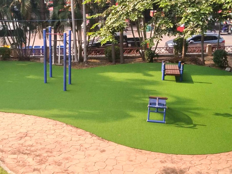 สวนสาธารณะโซนสนามเด็กเล่น หญ้าเทียม มอก.