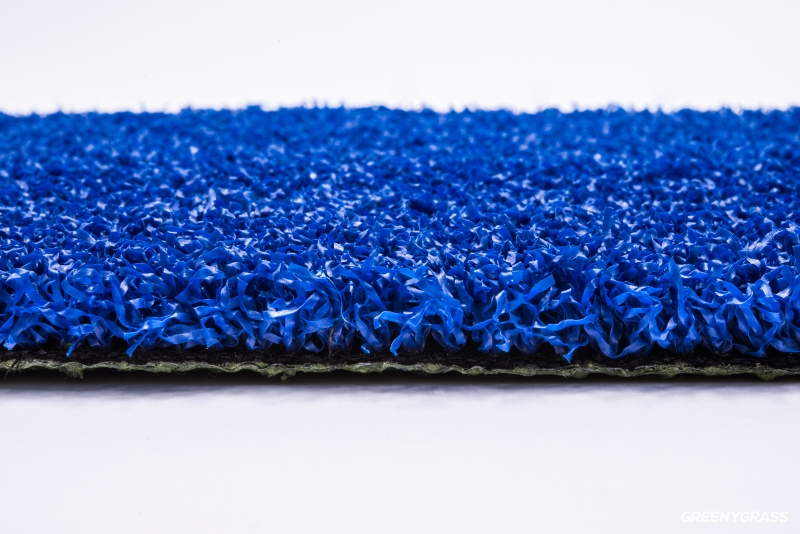 หญ้าเทียมอเนกประสงค์ รุ่น M-145 สีน้ำเงิน ใบยาว 1 cm. (พรีเมียม)