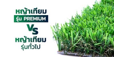 เปรียบเทียบคุณสมบัติ หญ้าเทียมกรีนนี่กราส กับ หญ้าเทียมรุ่นทั่วไป