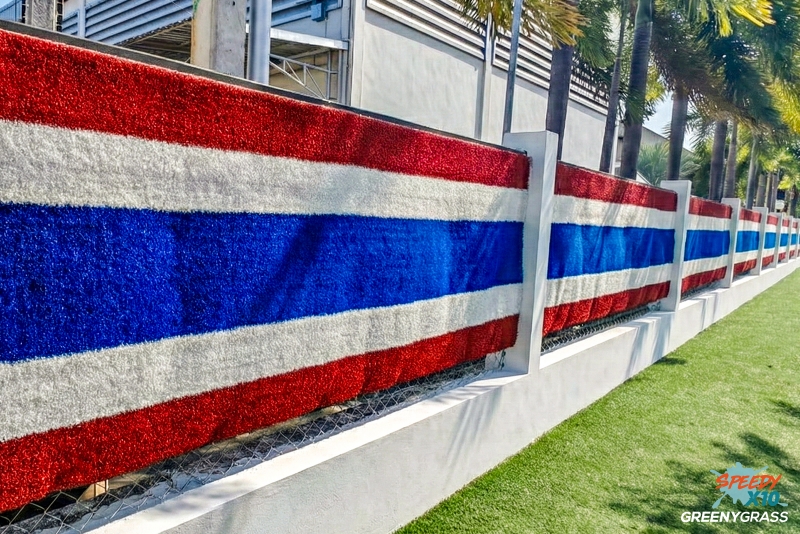 Premium Decorative Artificial Grass (Thai Flag Pattern)