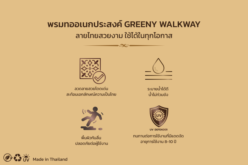พรมทออเนกประสงค์ GREENY WALKWAY (FLORA)