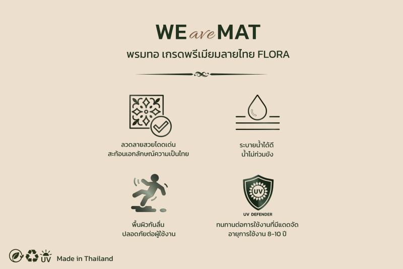 WEAVE MAT - พรมทอ เกรดพรีเมียมลายไทย